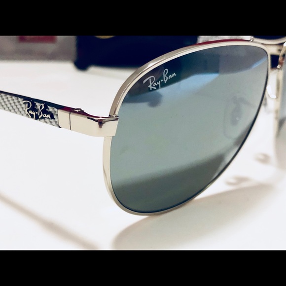 Ray-Ban Aviator Sunglasses Silver Grey Mirror 61mm - Picture 5 of 8